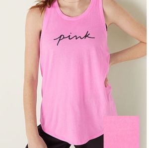 VS Pink Slit Back Tank (S) sold out